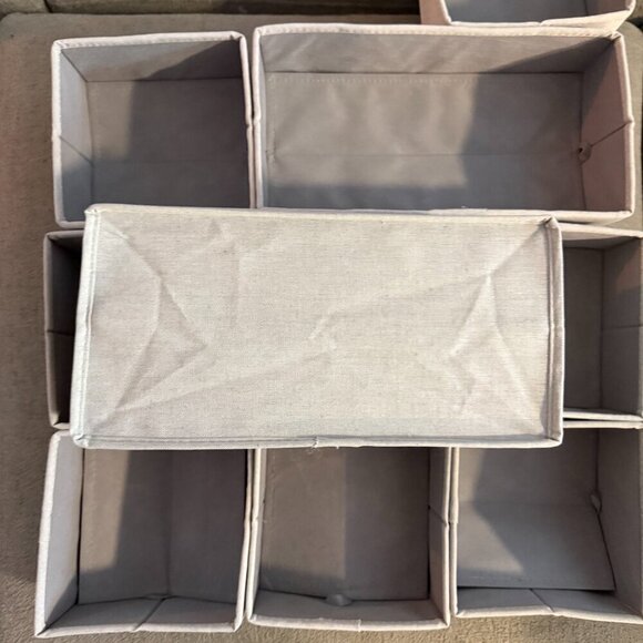 SET: Collapsible Fabric Drawer Organizers - Brightroom™ Grey - Picture 9 of 11